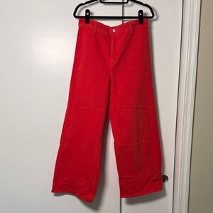 Universal Thread Wide-Leg Pants in Red
